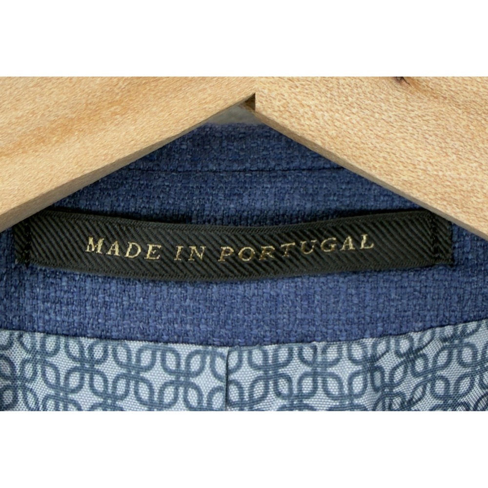 J. Hilburn Mens Size 48R Blue Wool Sport Coat Blazer Custom Tailored 2-Button - Picture 5 of 7